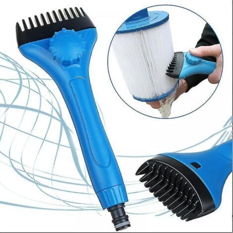 Handlicher Poolfilterreiniger, Reinigungsbürste, für Whirlpools, Spas, Teiche, Poolfilter, Reinigungszubehör, 1 Stück (1/5)