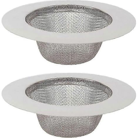 Set mit 2 Küchenspülensieben, Edelstahl-Spülensieb, Edelstahl-Abflussstopfen, Küchenspülensieb (1/5)