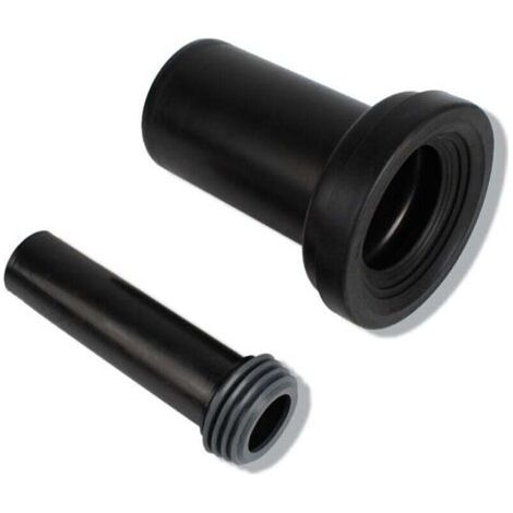 Ensemble de vidange pour WC, jeu de manchons pour cuvettes de WC suspendues, tuyau d'évacuation + tuyau de chasse d'eau (1/5)