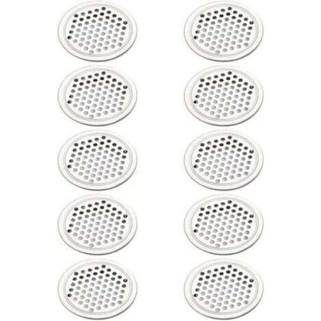 Grille de ventilation ronde en acier inoxydable, grille de ventilation circulaire pour armoire, grille d'extraction pour meubles de cuisine, fentes de ventilation (53 mm) (1/3)