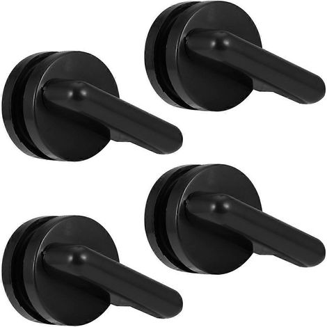 Lot de 4 verrous de porte avec indicateur de confidentialité pour porte de salle de bain, levier de porte de porte avec verrou de porte publique et indicateur de confidentialité.-8X5CM-Black