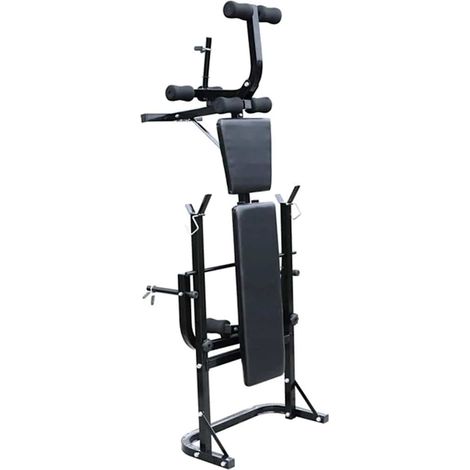 vidaXL Banca con mancuernas y pesas plegablr gimnasio en casa (1/2)