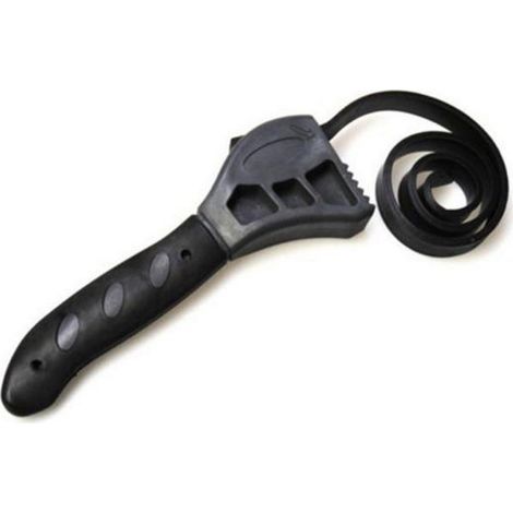 Belt wrench – a non-slip, adjustable tool used for loosening filters, bottle openers, and for automotive repairs. (1/5)
