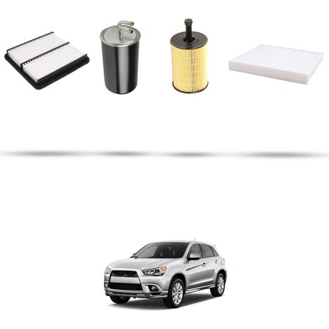 Kit tagliando 4 filtri compatibile con Mitsubishi Outlander II 2.0 Di-D (CWW) 103kw dal 2007 (1/5)