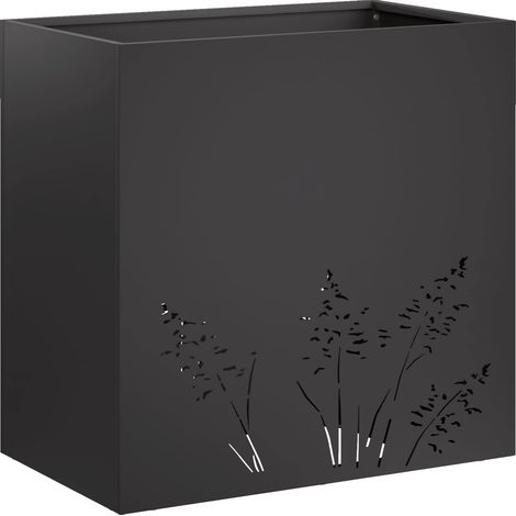 Macetero de Jardín Negro 50 x 30 x 49 cm Acero laminado en frío vidaXL (1/5)
