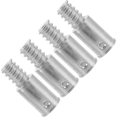 Juego de 4 adaptadores de cable de extensión roscados (hierro plateado) (1/5)