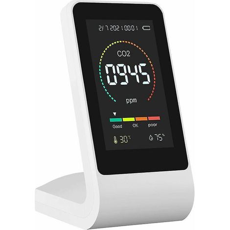 dtecteur De Co2 D'intrieur, Dtecteur De Dioxyde De Carbone Co2, Air Intrieur De Compteur De Co2, Dtecteur De Co2 De Bureau Pour Salle De Sport, Bu (1/5)