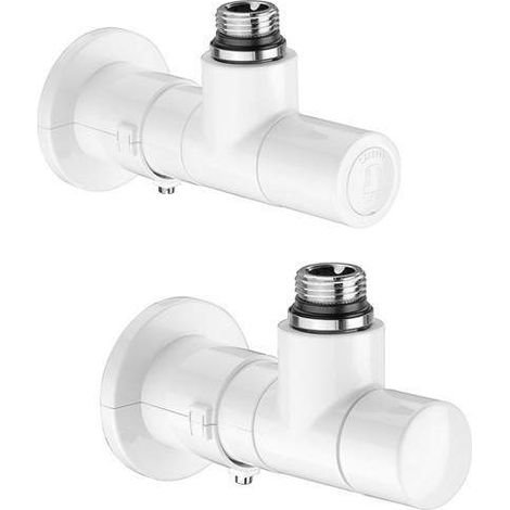 Coppia di valvole e detentore High-style Caleffi 400100 Bianco (1/2)