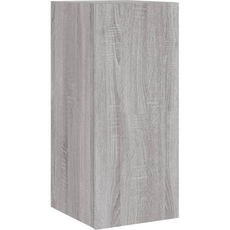 Mobile TV multimediale scaffale per televisione televisione buffet sala da pranzo soggiorno camera da letto a parete con luci LED sonoma 30,5 x 35 x 70 cm grigio 020028045