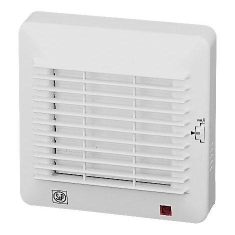 Aérateur standard petites dimensions, 180 m3/h, hygrostat réglable, D 120 mm S&P (UNELVENT) 404316