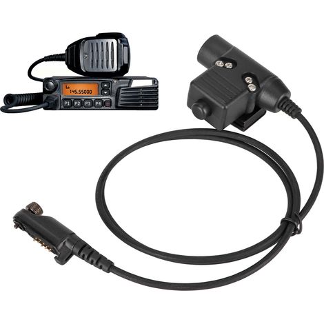 Adaptateur pour talkie-walkie avec bouton PTT compact, compatible avec les modèles HYT Hytera PD680 X1P, PD660, PD600 et AR 685.-AquaForge (1/5)