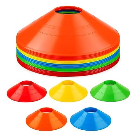 Marking Cones, Round Marking Cones for Hockey Suitable for Football, Handball or Coordination Training Aids (1/5)