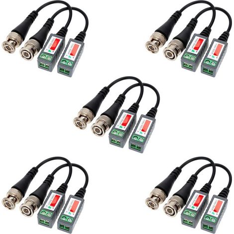 10pcs video balun transmitters utp cable cat.5 bnc 600 metres pour camera dvr-a2 Autre accessoire de vidéosurveillance (1/4)