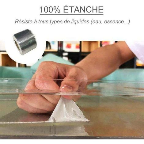 LaBlanc - Nastro adesivo impermeabile ad alta resistenza, efficace contro le perdite, autoadesivo, 5 cm x 5 m (1/4)