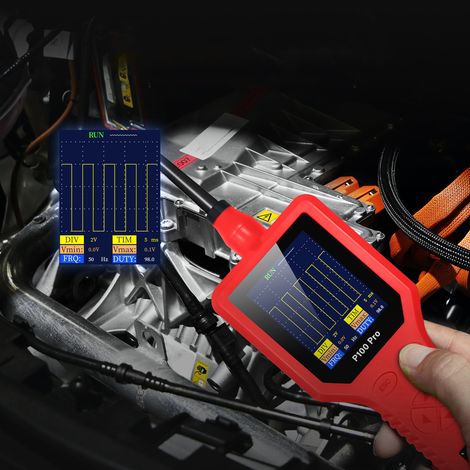 Analyseur de circuit automobile P100 Pro, outil pour système électrique automobile, testeur d'injecteurs (version rouge) (sac de rangement inclus) (1/5)