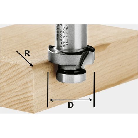 Festool 490092 Abrundfräser     Produktabmessung, Ø 27 mm