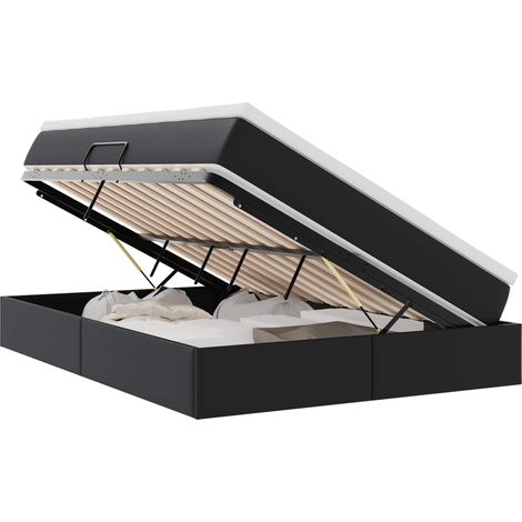Maison Exclusive - Letto con contenitore e materasso Nero 140 x 200 cm