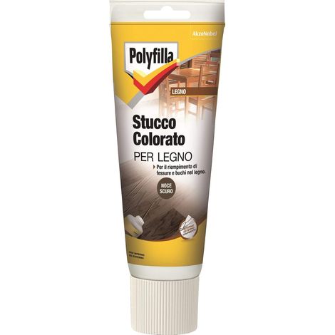 Stucco Colorato per Legno in Pasta Noce Scuro (330 gr). Polyfilla (1/5)