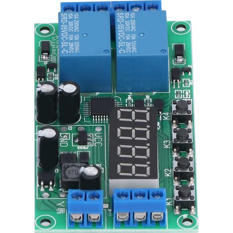Module relais retard 2 voies déclenchement impulsion minuterie cycle coupure alimentation YF-7 7-30V DC (1/5)