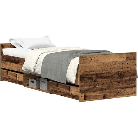 Maison Exclusive - Bettgestell ohne Matratze Altholz-Optik 100x20