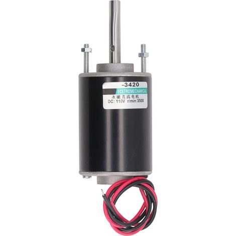 Moteur à engrenages CC 30W 3500RPM 110V, boîtier en alliage d'aluminium, bobine en laiton haute conductivité, faible chaleur, roue à vis sans fin (1/5)