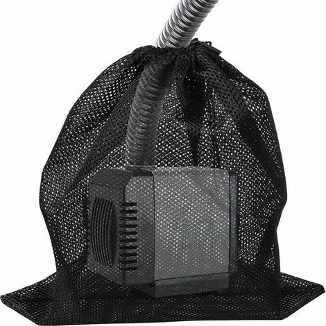 Bolsa de bomba, bolsa de malla para filtro de bomba, bolsa de filtro para bomba de estanque, bolsa de malla para bomba, accesorios para filtros de bomba de agua para el hogar (45 x 45 cm, negro) Bolsa (1/5)