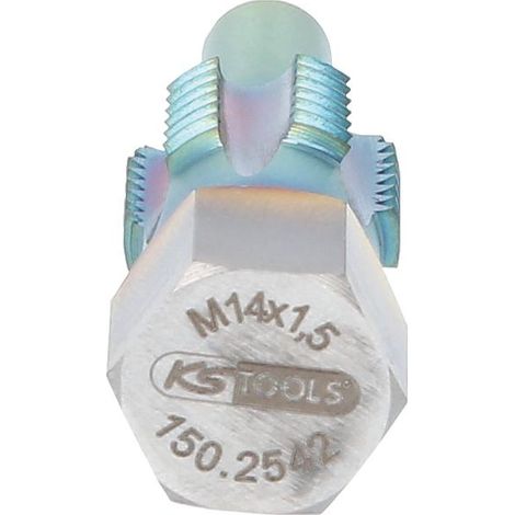 KS TOOLS  Macho de  roscar con  perno guía  para sensores  de temperatura  M14  x 1,5  - 150.2542 (1/4)