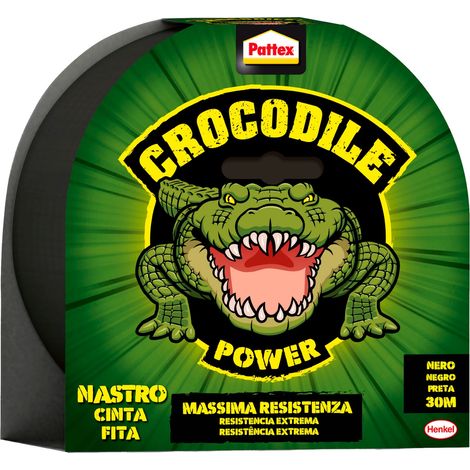 Nastro Telato Americano Pattex Crocodile Extra Forte Nero (1/5)