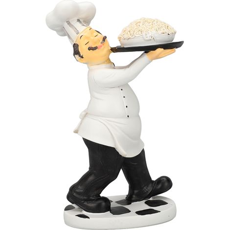 Cooking Crafts Statue Ornament Resin 3D Cartoon Dining Table Chef Ornament for Kkitchen Office (1/5)