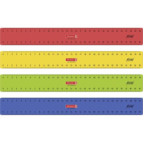 1 Règle flexible - 30 cm - Couleur aléatoire