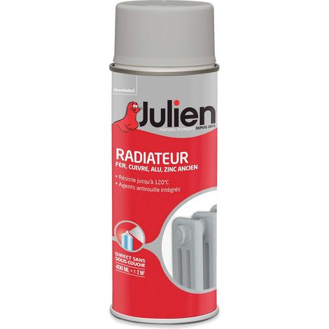Peinture aérosol pour Radiateur - Satin Béton Gris - 400 ml - Julien