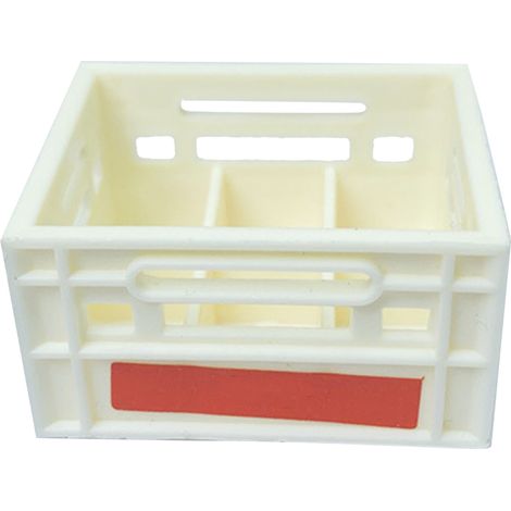 Panier de Bière Miniature en Plastique, Boîte de Bière pour Maison de Poupée, Léger et Décoratif, Lot de 6 Casiers Factices pour Bar à Domicile, Teinte Beige (1/5)
