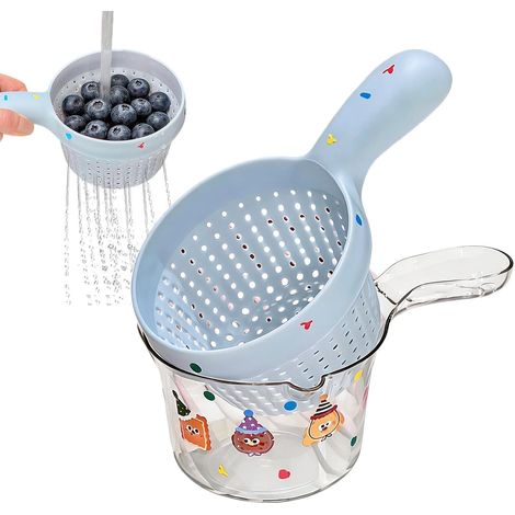 Passoire À Légumes Double Couche Lavage Légumes Passoire De Cuisine Avec Poignée pour Cuisine Maison Réunion Pique-nique Préparation Repas Camping-car Restaurant Tomates (1/5)