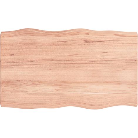 Dessus de table, Plateau De Table bois chêne massif traité bordure assortie LKF63717 (1/4)