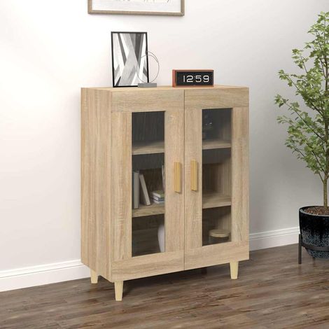 vidaXL Sideboard Sonoma Oak 69,5x34x90 cm Engineered Wood (1/5)