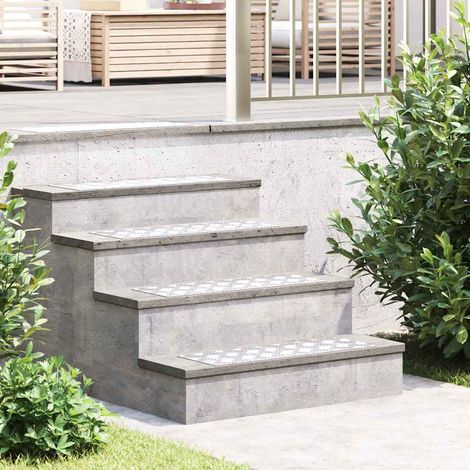 Treppe Tritt Rechtwinklig 4 pcs Silber 60 x 20 cm Aluminium