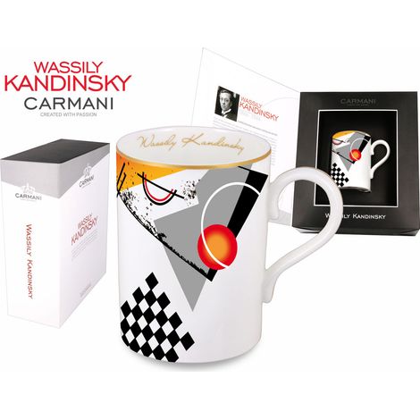 Tazza arancione di Wassily Kandinsky, opera d'arte del 1923, idea regalo. (1/3)