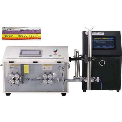 Macchina automatica per taglio e spelatura di cavi unipolari (1.5-35 mm²) + marcatrice a inkjet (1/2)