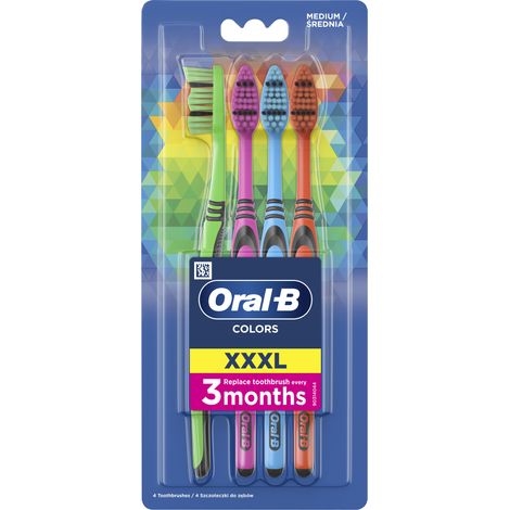 Cepillo de dientes Oral-B, 4 piezas, tamaño mediano (1/2)