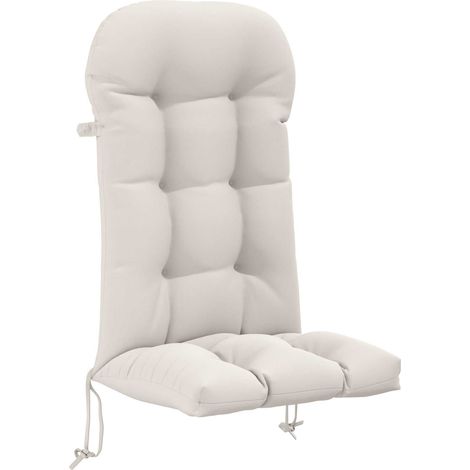 Cojín para tumbona de sol PUTTEN 100% Poliéster Blanco vidaXL (1/5)