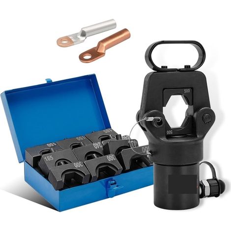 Ensemble d'outils de sertissage de borne de cosse de câble de Batterie hydraulique, Kits de connecteurs Bout à Bout de Fils CO-400/CO-500(CO-400) (1/5)