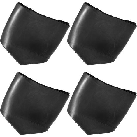 Embouts pour Échelle 20 x 60 mm, Patins en Caoutchouc Lot de Quatre  Forme inclinée, Finition noire, Montage sans outil, Réduction du bruit, Sols intérieurs et extérieurs (1/5)