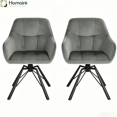 Grauer Gartenstuhl aus Metall mit Armlehnen 57 x 54 x 82,5 cm HOMAIRE (1/5)