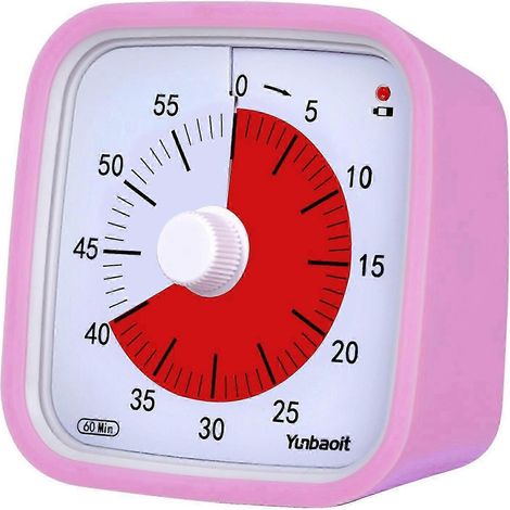 Minuteur visuel YUNBAOIT VT01 avec veilleuse, compte à rebours de 60 minutes, outil de gestion du temps silencieux (W (1/5)