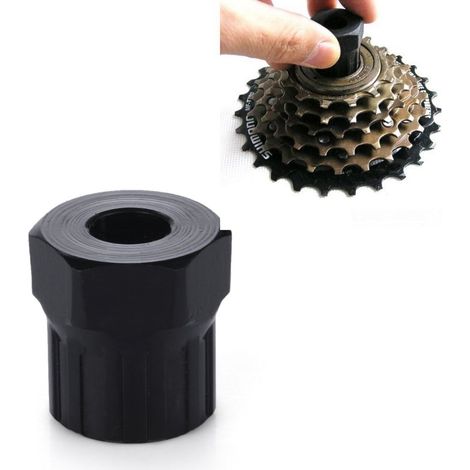 Outil de démontage de bague de verrouillage de roue libre pour cassette de vélo (noir) (1/5)