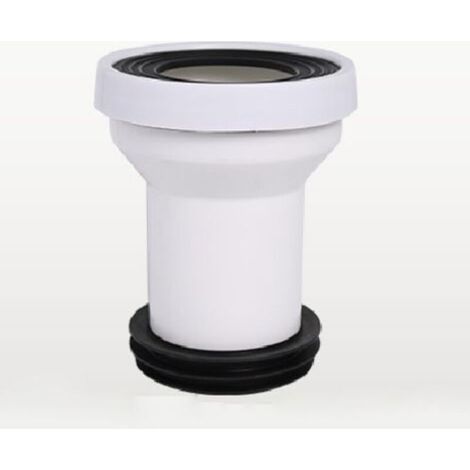Buse de raccordement pour tuyau de toilette - Buse de vidange droite excentrique (A) (1/2)