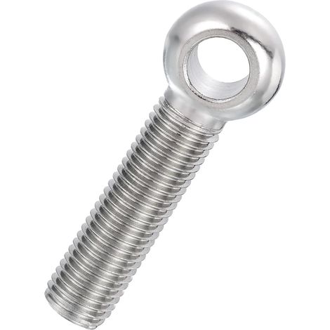 Boulon à Œil M20x85mm Boulon à Œillet de Levage pour Balancement d'Épaule, Vis Filetage Complet en Acier Inoxydable 304, Filetage Métrique Trou Coulissant, Couleur Argentée (1/5)