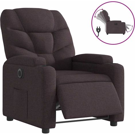 Maison Exclusive - Relaxsessel Elektrisch Dunkelbraun Stoff