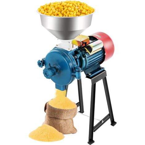 HAUTOUR Moulin à Céréales Electrique 2200W pour Grains Maïs Paille Aliments 54kg/h Haute Performance avec Entonnoir en Acier 60 Maille 220V Prise EU (1/5)