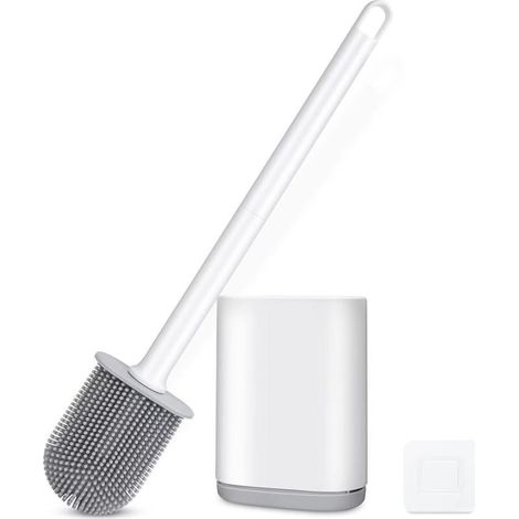 Ensemble de brosses de toilette pliables, blanc (blanc, 40,8 x 9 x 5,4 cm) (1/5)